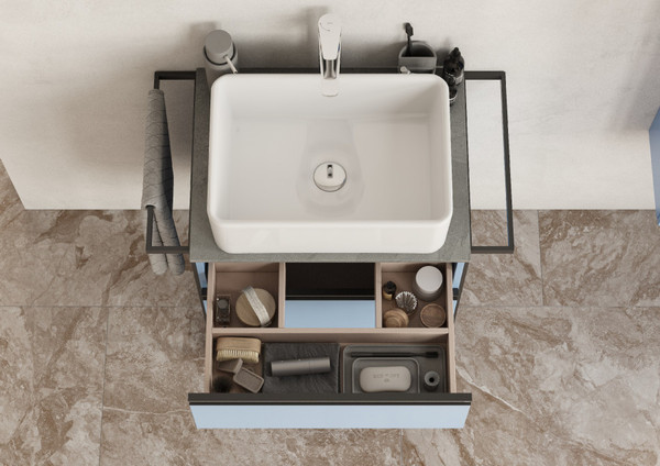 Изображение товара Тумба под умывальник Roca Domi 60 / ZRU9307870 (небесный синий матовый)