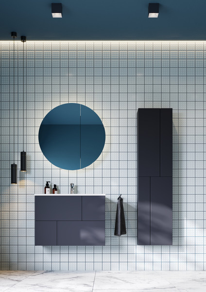 Изображение товара Шкаф-пенал для ванной Roca Luna 160 / ZRU9307769 (синий)