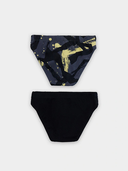 Изображение товара Комплект трусов детских Mark Formelle 413351-2 (р.92/98-52-48, черный/абстрактные узоры на сером)