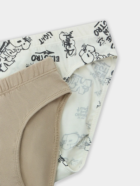 Изображение товара Комплект трусов детских Mark Formelle 413351-2 (р.146-72-63, бежевый/граффити на молочном)