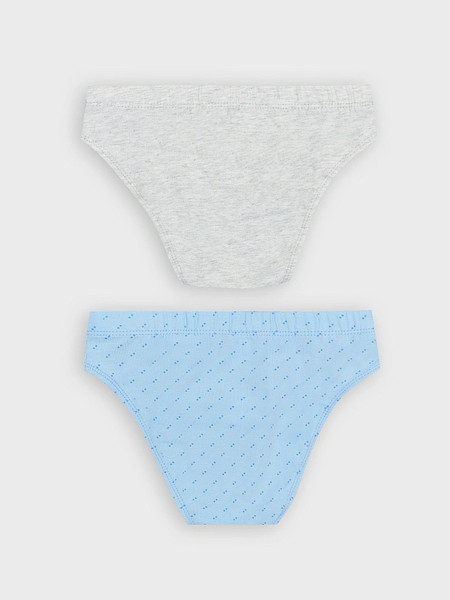 Изображение товара Комплект трусов детских Mark Formelle 413351-2 (р.128-64-57, серый меланж 4306-А/синие точки на голубом)