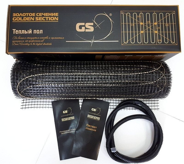 Изображение товара Теплый пол электрический Золотое сечение GS-240-1.5 с терморегулятором RТС 70.26