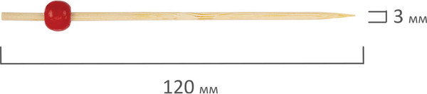 Изображение товара Набор шпажек для канапе Офисмаг Жемчужина / 139418 (100шт, красный)