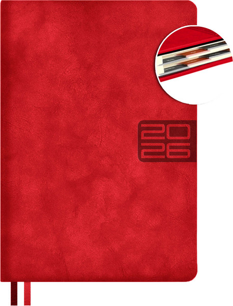 Изображение товара Ежедневник Escalada Тиволи Глосс 2026 / 70243 (176л, красный)
