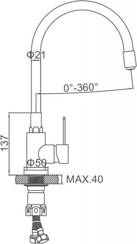 Изображение товара Смеситель Wisent WP74004-9