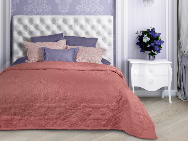 Изображение товара Покрывало BELLISSIMO Arti 140x200 / 2519100514-09Vn (вензель марсала)