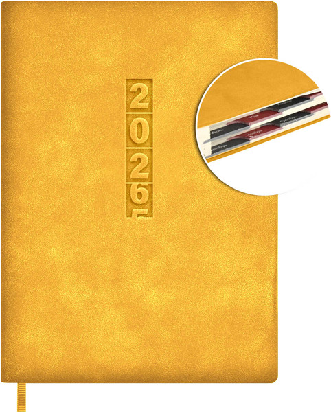 Изображение товара Ежедневник Escalada Тиволи Глосс 2026 / 70300 (176л, горчичный)