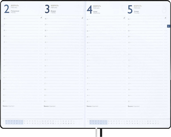 Изображение товара Ежедневник Escalada Шеврет Глосс 2026 / 70205 (120л, черный)
