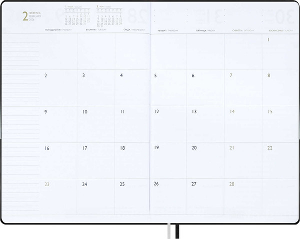 Изображение товара Ежедневник Escalada Шеврет Глосс 2026 / 70205 (120л, черный)