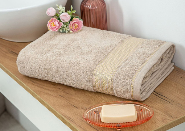 Изображение товара Полотенце АртПостель Палитра Арт Дизайн 70x140 (бежевый)