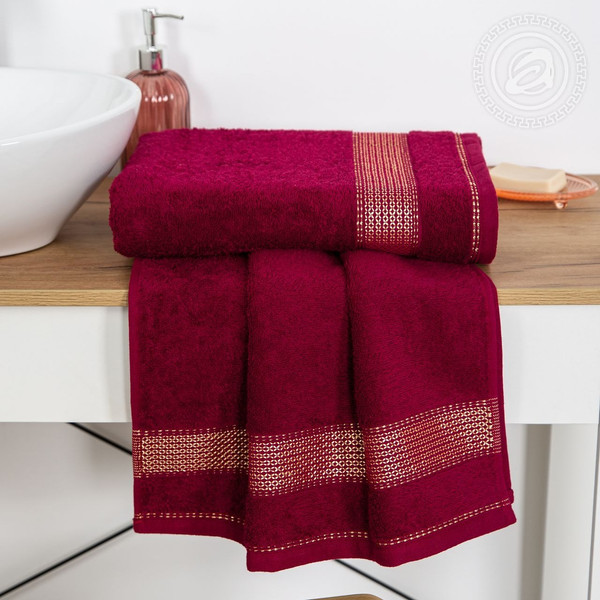 Изображение товара Полотенце АртПостель Палитра Арт Дизайн 70x140 (бордовый)