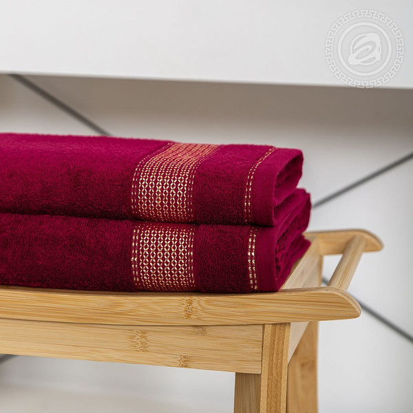 Изображение товара Полотенце АртПостель Палитра Арт Дизайн 70x140 (бордовый)