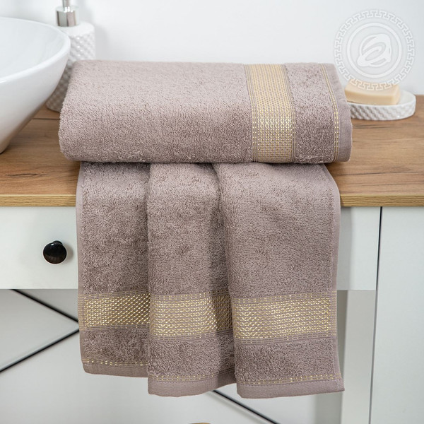 Изображение товара Полотенце АртПостель Палитра Арт Дизайн 70x140 (светло-коричневый)