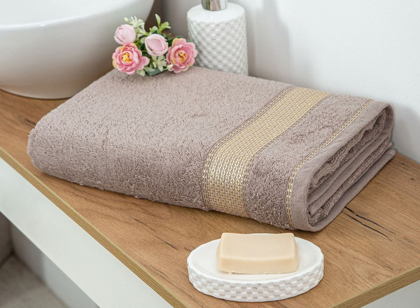 Изображение товара Полотенце АртПостель Палитра Арт Дизайн 70x140 (светло-коричневый)