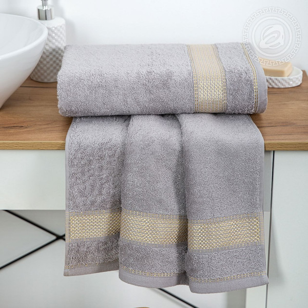 Изображение товара Полотенце АртПостель Палитра Арт Дизайн 70x140 (светло-серый)