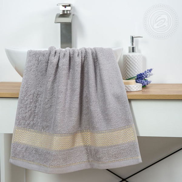 Изображение товара Полотенце АртПостель Палитра Арт Дизайн 70x140 (светло-серый)