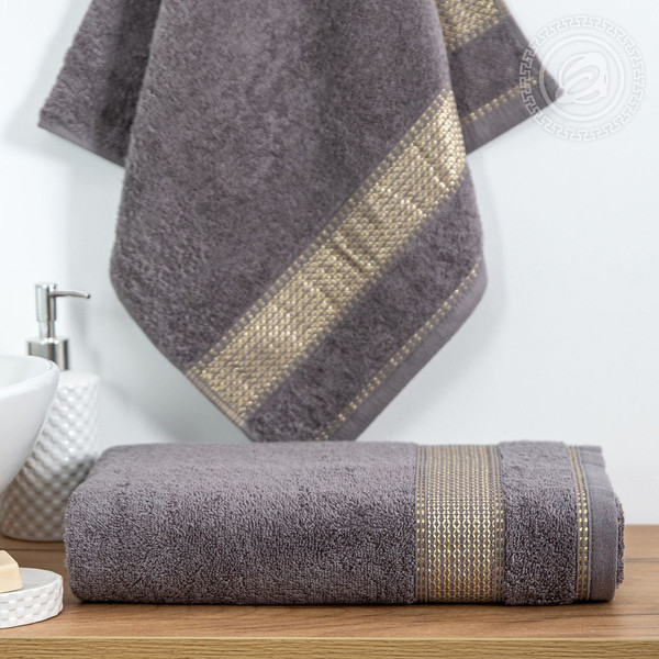 Изображение товара Полотенце АртПостель Палитра Арт Дизайн 70x140 (темно-серый)