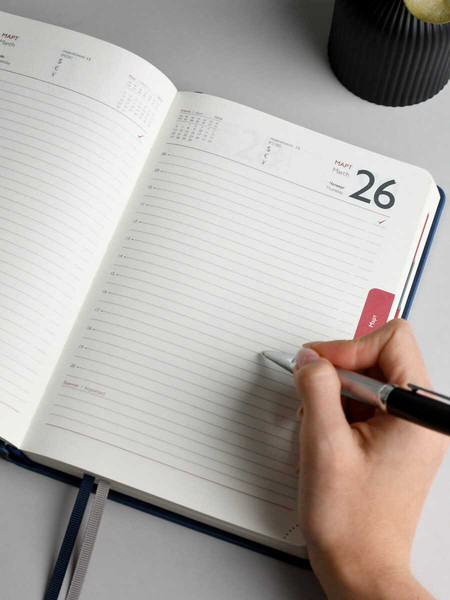 Изображение товара Ежедневник Escalada Наппа 2026 / 70247 (176л, синий)