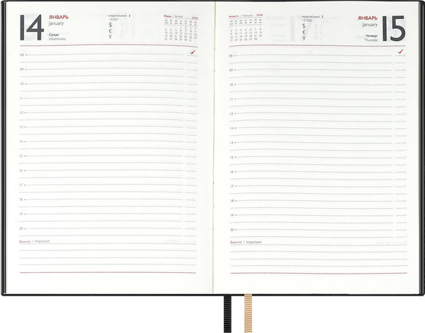 Изображение товара Ежедневник Escalada Замша 2026 / 70265 (176л, черный)