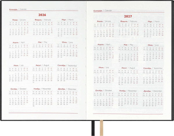 Изображение товара Ежедневник Escalada Замша 2026 / 70265 (176л, черный)