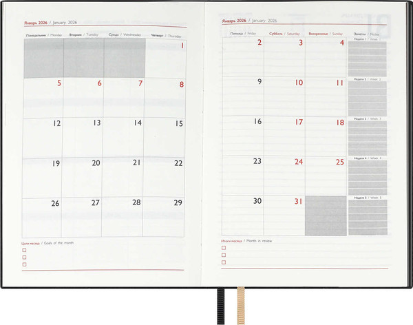 Изображение товара Ежедневник Escalada Замша 2026 / 70265 (176л, черный)
