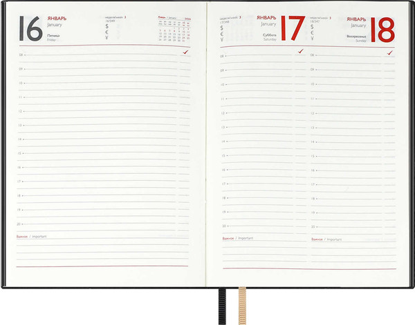 Изображение товара Ежедневник Escalada Замша 2026 / 70265 (176л, черный)