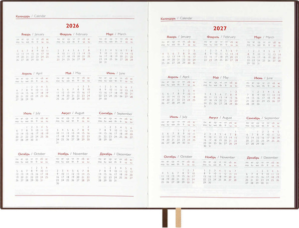 Изображение товара Ежедневник Escalada Замша 2026 / 70266 (176л, коричневый)