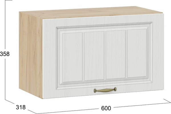 Изображение товара Шкаф под вытяжку ТриЯ Лина 1В6ГП с одной откидной дверью (дуб крафт золотой/белый)