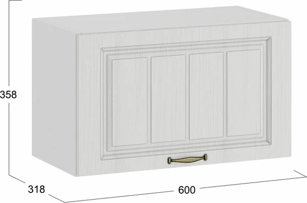 Изображение товара Шкаф под вытяжку ТриЯ Лина 1В6ГП с одной откидной дверью (белый/белый)