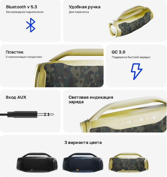 Изображение товара Портативная колонка Vipe Thor / VPPSTORSQRU (камуфляж)