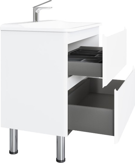 Изображение товара Тумба под умывальник Raval Welto 80 / Wel.01.80.2/P/W/RL+Leg.05.50/H200/Silver/RL+Leg.05