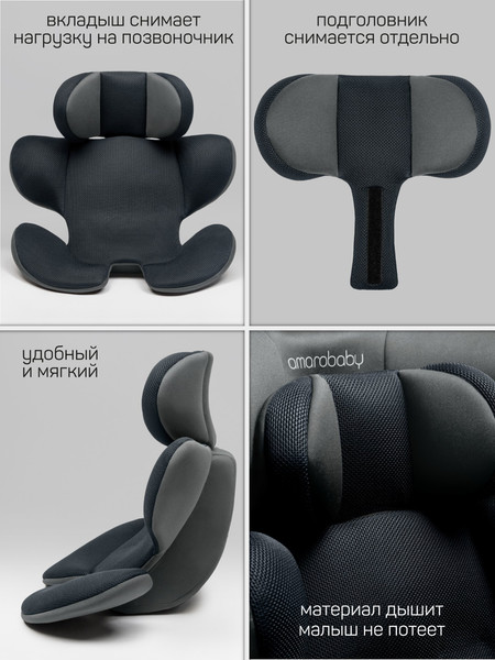 Изображение товара Автокресло Amarobaby Defender / AB25-9DEF/11 (серый)
