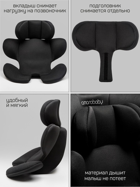Изображение товара Автокресло Amarobaby Defender / AB25-9DEF/09 (черный)