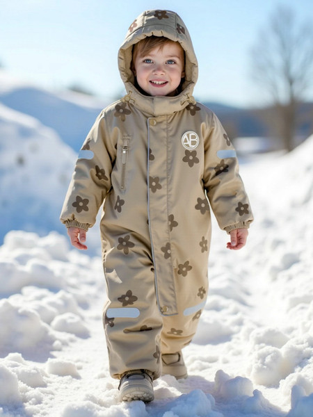 Изображение товара Комбинезон прогулочный детский Amarobaby Adventure / AB-OD25-6202AD/03-86 (р.86-92, бежевый)