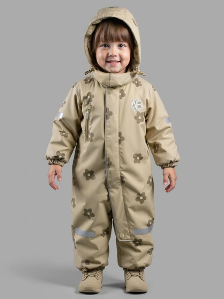 Изображение товара Комбинезон прогулочный детский Amarobaby Adventure / AB-OD25-6202AD/03-86 (р.86-92, бежевый)