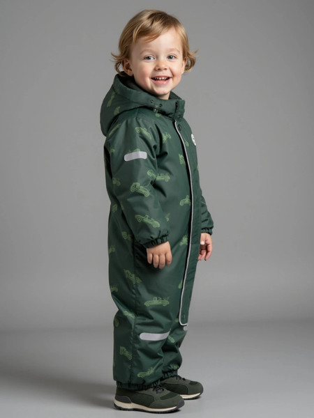 Изображение товара Комбинезон прогулочный детский Amarobaby Adventure / AB-OD25-6202AD/13-98 (р.98-104, зеленый/машины)