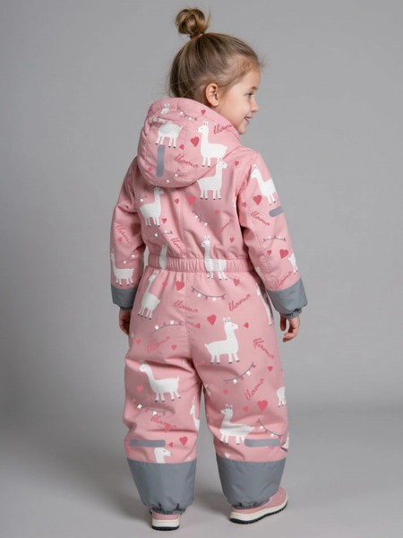 Изображение товара Комбинезон прогулочный детский Amarobaby Adventure / AB-OD25-6202AD/06-86 (р.86-92, розовый/лама)