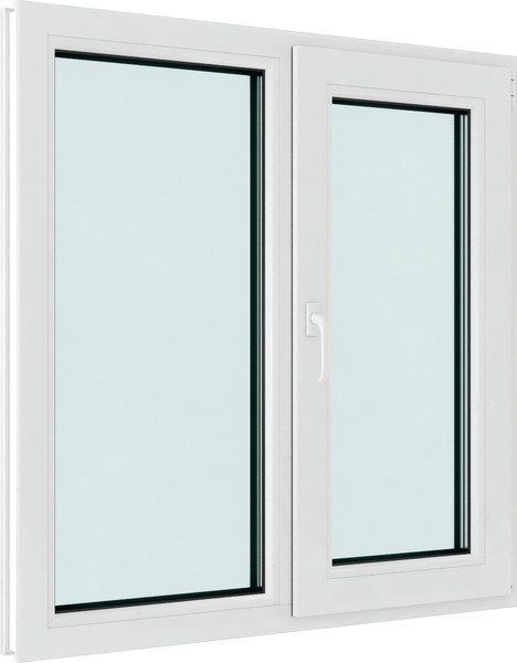Изображение товара Окно ПВХ Rehau Futuruss Двухстворчатое Поворотно-откидное правое 3 стекла (1200x1000x60)