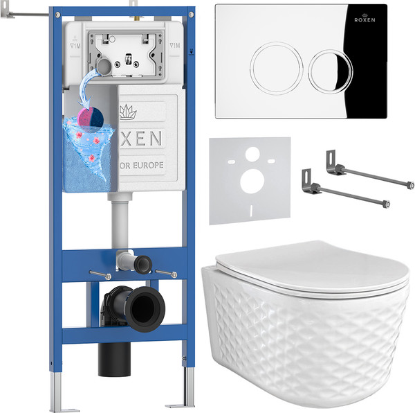 Изображение товара Унитаз подвесной с инсталляцией Roxen StounFix Dual Fresh 979009
