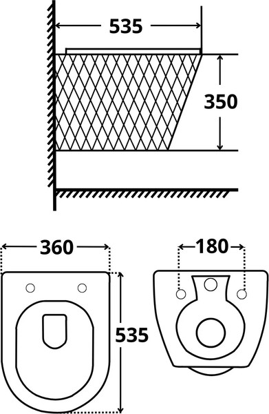 Изображение товара Унитаз подвесной с инсталляцией Roxen StounFix Dual Fresh 979017