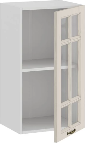 Изображение товара Шкаф навесной для кухни ТриЯ Лина 1ВВ4С с одной дверью (белый/крем)