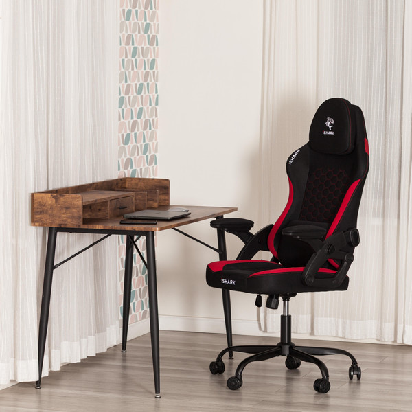 Изображение товара Кресло офисное Tetchair iShark (ткань, черный/красный)