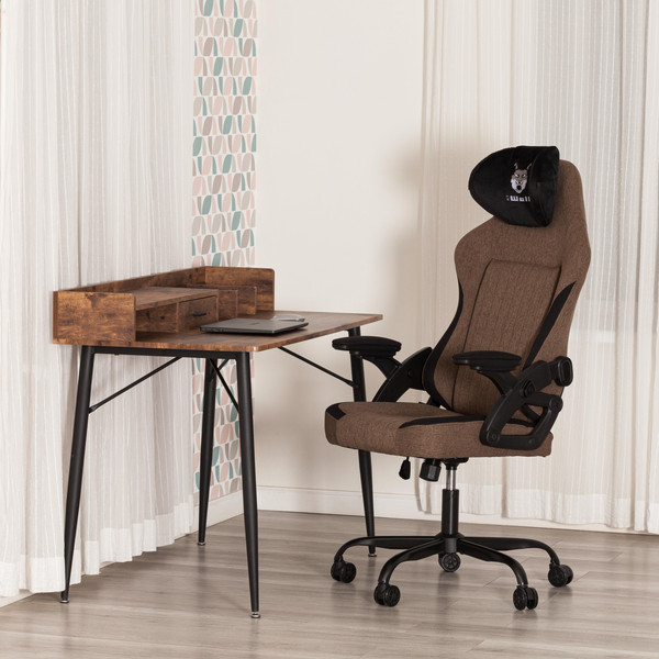 Изображение товара Кресло офисное Tetchair iWolf (ткань, черный/коричневый)