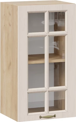 Изображение товара Шкаф навесной для кухни ТриЯ Лина 1ВВ4С с одной дверью (дуб крафт золотой/крем)