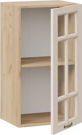 Изображение товара Шкаф навесной для кухни ТриЯ Лина 1ВВ4С с одной дверью (дуб крафт золотой/крем)