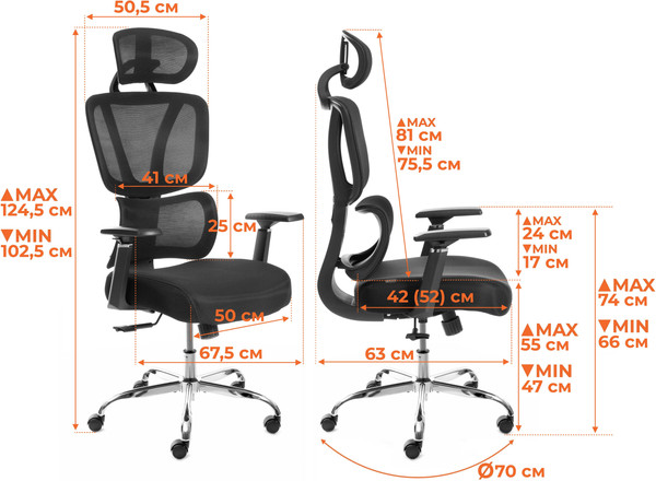 Изображение товара Кресло офисное Tetchair Mesh-12HR (ткань, черный)