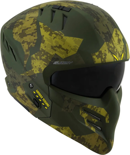 Изображение товара Мотошлем Suomy Armor Urban Squad Camouflage / K6AM0005.6 (XL, зеленый матовый)