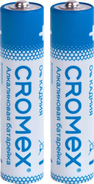 Изображение товара Комплект батареек Cromex Alkaline. ААA LR03 24А / 457129 (2шт)