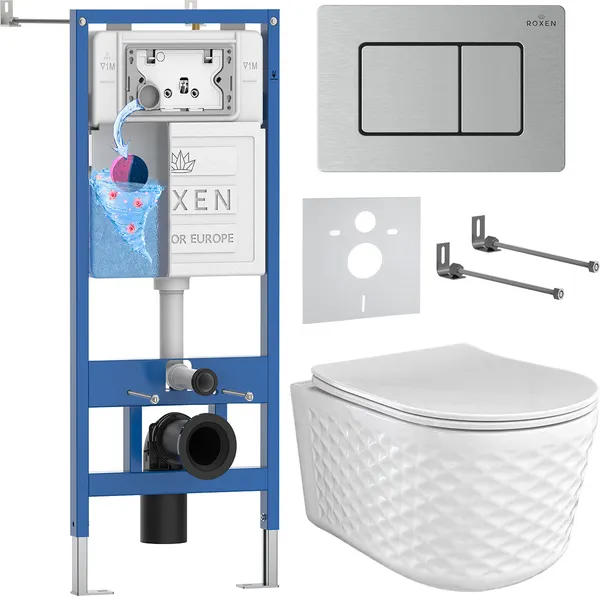 Изображение товара Инсталляция с унитазом подвесным Roxen StounFix Dual Fresh 979023