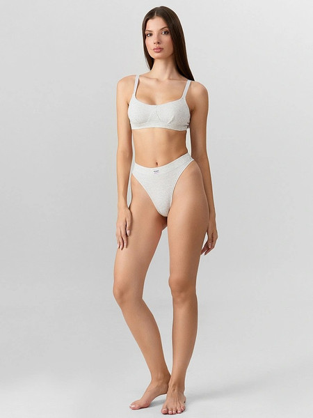 Изображение товара Комплект женских трусов Mark Formelle 412543-3 (р.90, серый меланж 4306-А-3/декор)